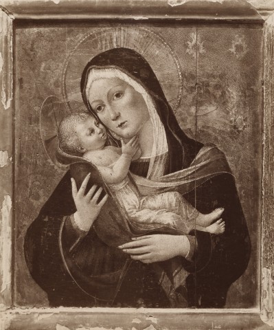 Anonimo — Benozzo Gozzoli - scuola - sec. XV - Madonna con Bambino — insieme